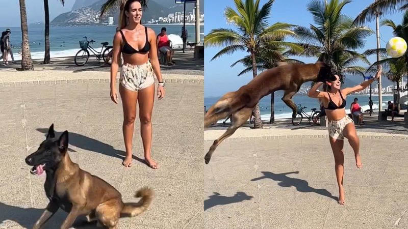 Atleta De Futev Lei Posta V Deo Mostrando Habilidades Cachorro Assista