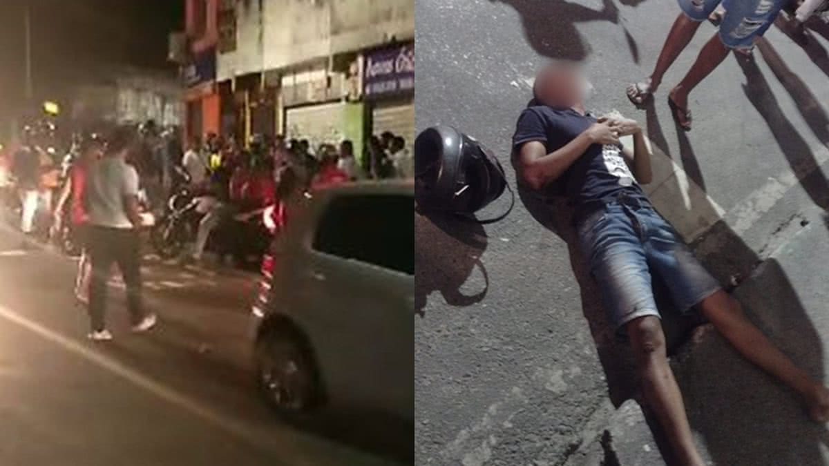 VÍDEO Suspeito de assalto é baleado em Salvador moradores se