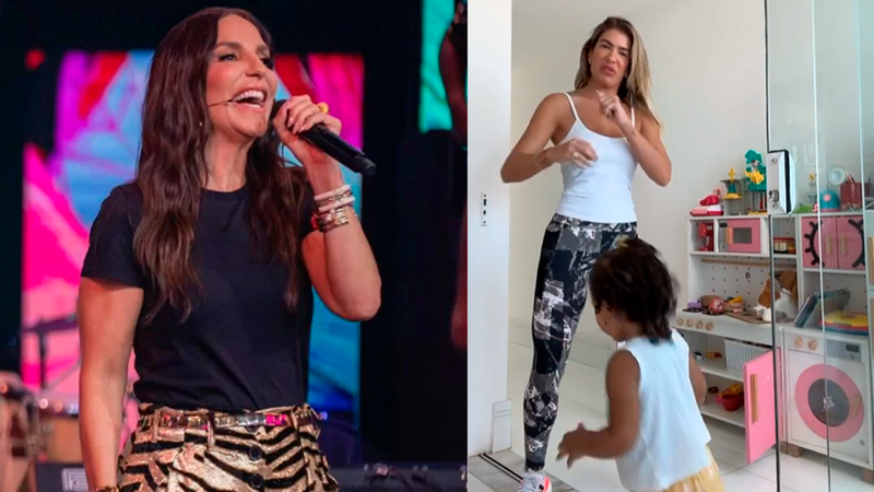 Macetando Ivete Sangalo compartilha vídeo da filha de Léo Santana