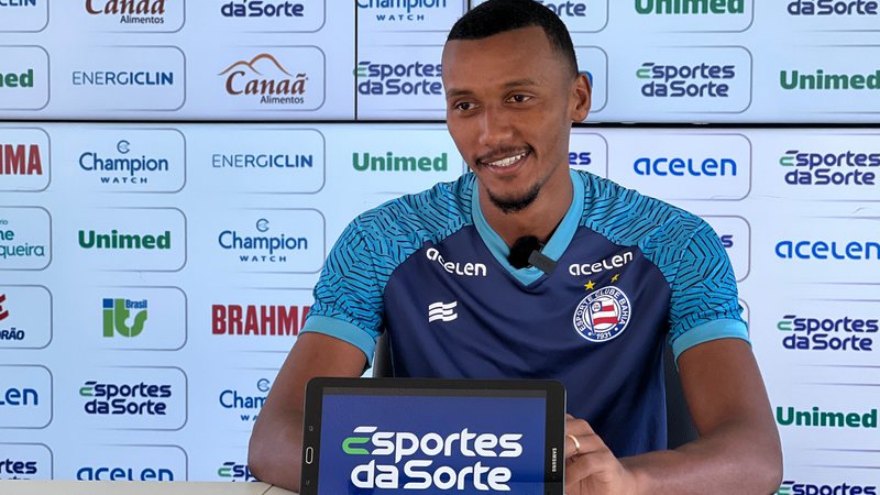 Volante Do Bahia Comemora Gol Na Estreia Do Campeonato Baiano Gra As