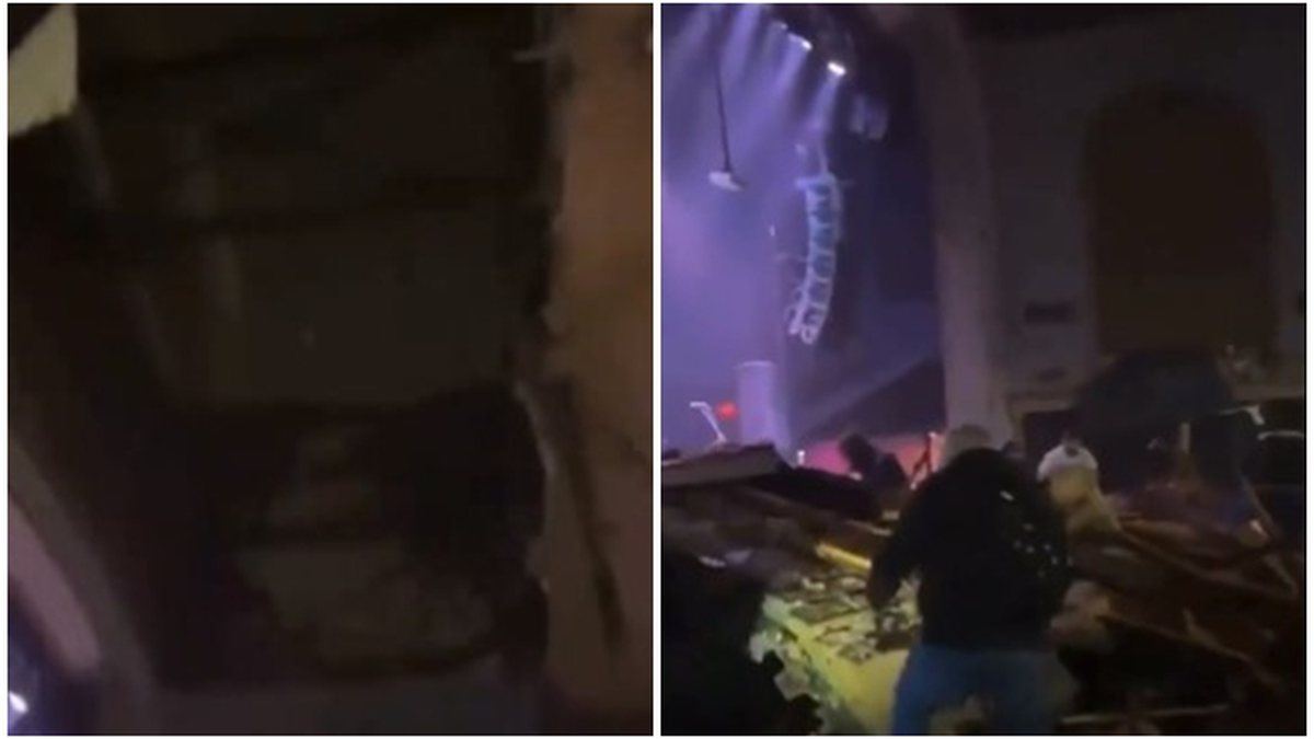 VÍDEO Tempestade derruba teto de teatro mata uma pessoa e deixa 28