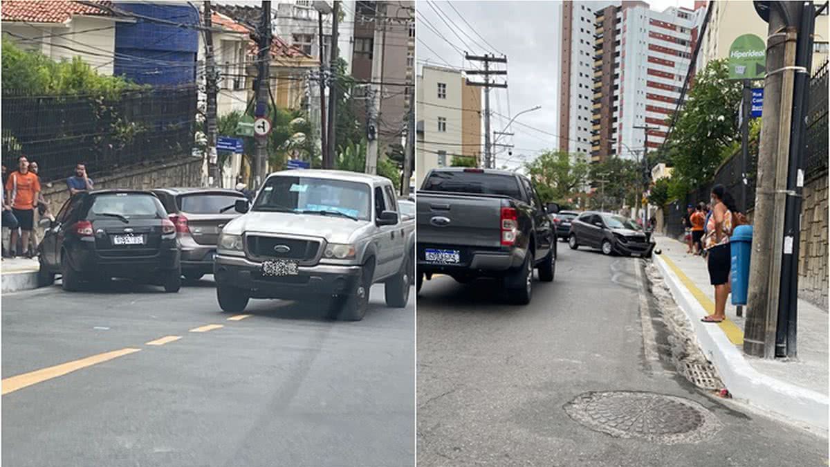 Colis O Entre Carros Complica Tr Nsito Na Barra