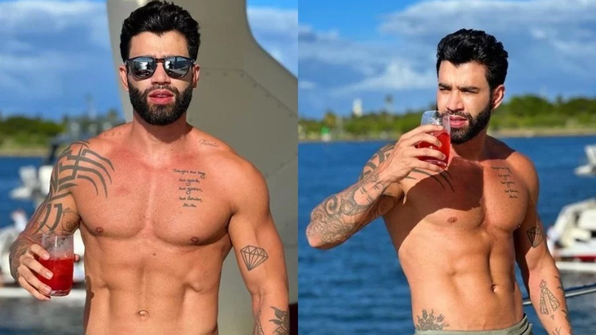 Gusttavo Lima compartilha foto e detalhe do corpo do cantor chama a atenção  - Super Rádio Tupi