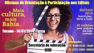 Imagem  Inscrições para editais do fundo de cultura encerram na terça-feira