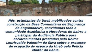 Imagem Base Comunitária dentro de Campus da Uneb gera polêmica