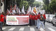 Imagem Comerciários fazem manifestação na Avenida Sete