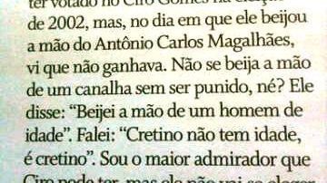 Chico Anysio chama ACM de canalha e cretino