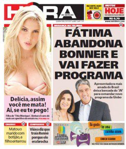 Imagem Jornal Meia Hora faz piada com saída de Fátima do Jornal Nacional