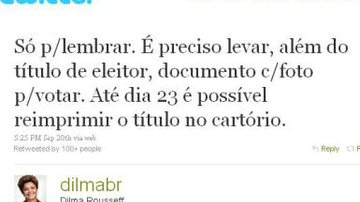 Imagem Dilma sumiu do Twitter