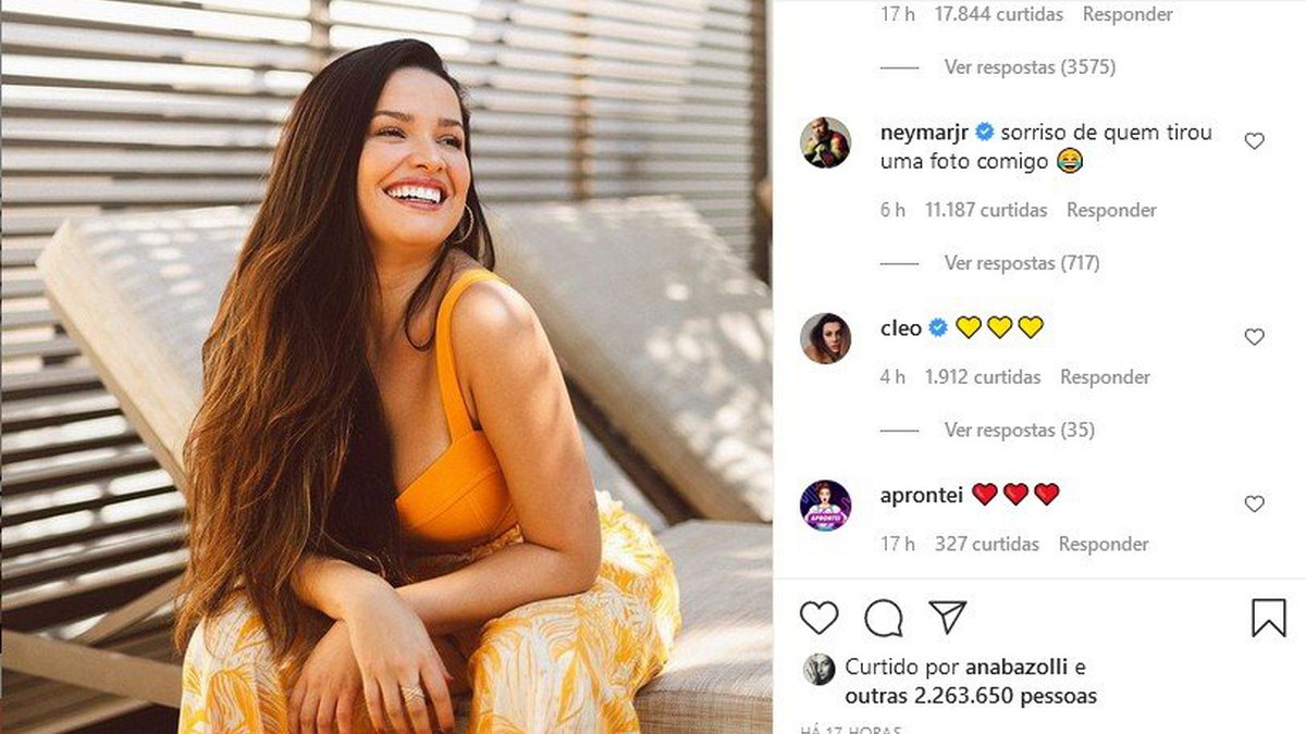 Juliette posta foto na casa recém-comprada, Neymar comenta e fãs vão à  loucura