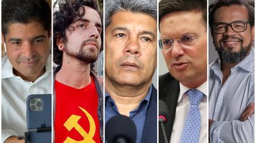 Fotos: ACM Neto (Divulgação); Giovani Damico (Divulgação); Jerônimo Rodrigues (Divulgação/PT-BA); João Roma (Fabio Rodrigues Pozzebom/Agência Brasil); Kleber Rosa (Divulgação/PSOL)