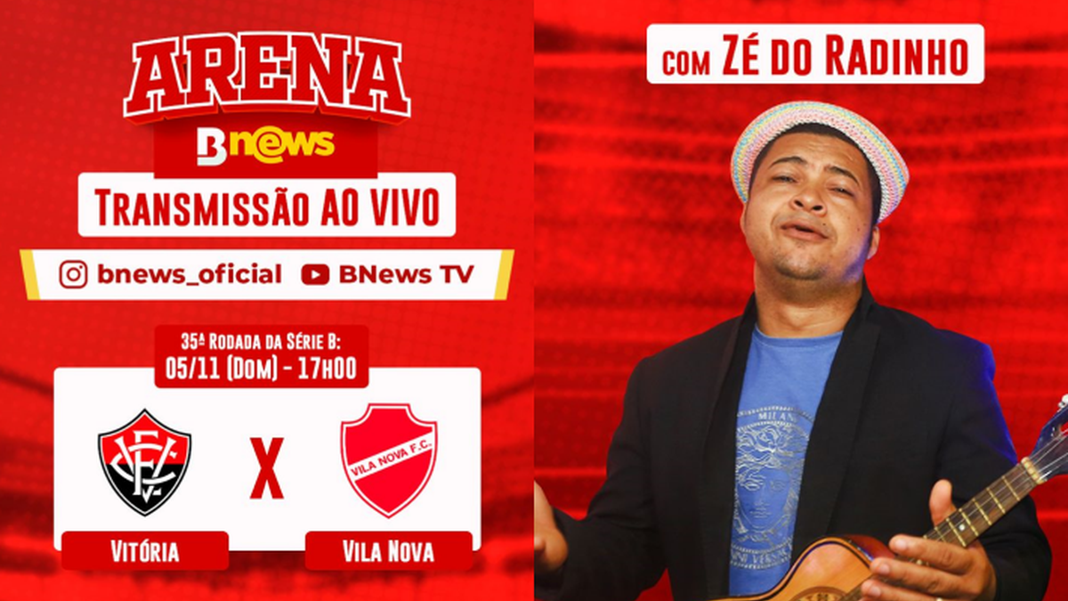 VITÓRIA X VILA NOVA AO VIVO DIRETO DO BARRADÃO - SÉRIE B AO VIVO