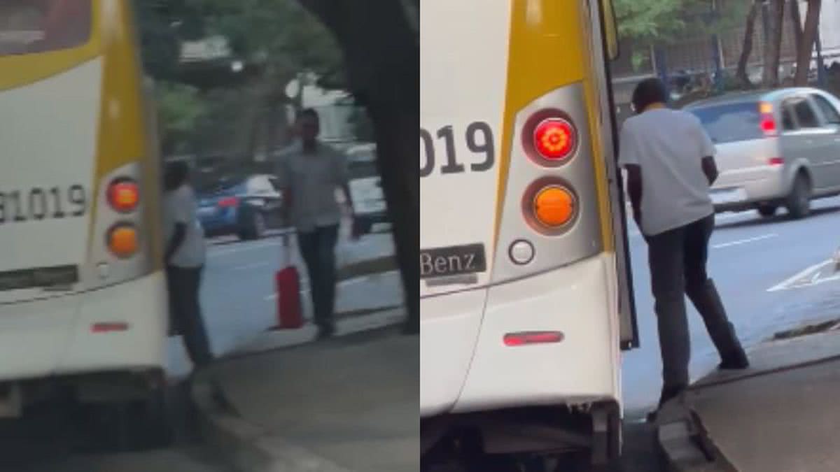 Rodoviário é flagrado fazendo xixi no meio de avenida em Salvador; assista