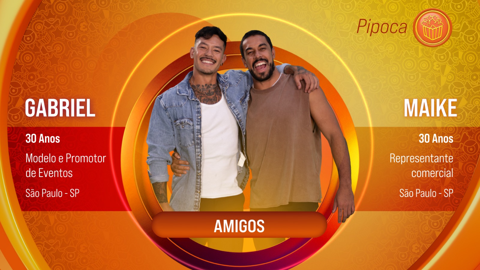 BBB 25: Gabriel e Maike, amigos de infância, entram para reality show