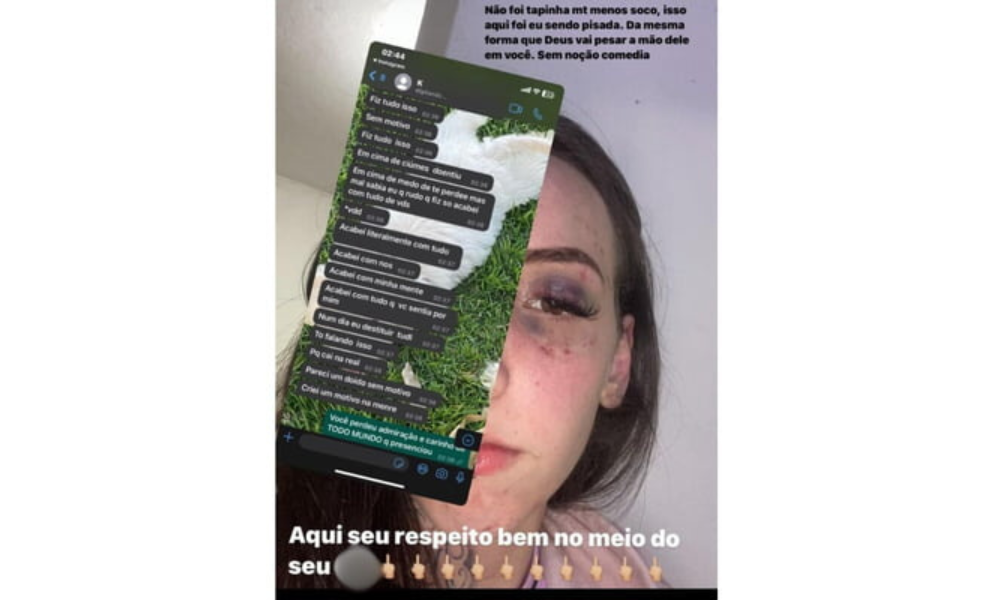 Conversa de Bárbara com o ex-namorado após as agressões