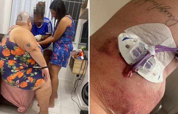 Fotos eram enviadas a grupos de redes sociais sobre o estado de saúde de Drielle. Foto: Divulgação/Leitor BNews