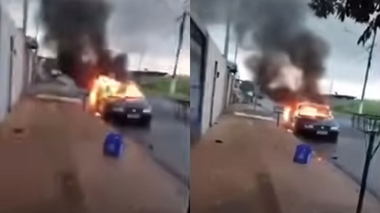 VÍDEO: Sogro que se envolveu com genro ateia fogo em carro após caso ser  exposto