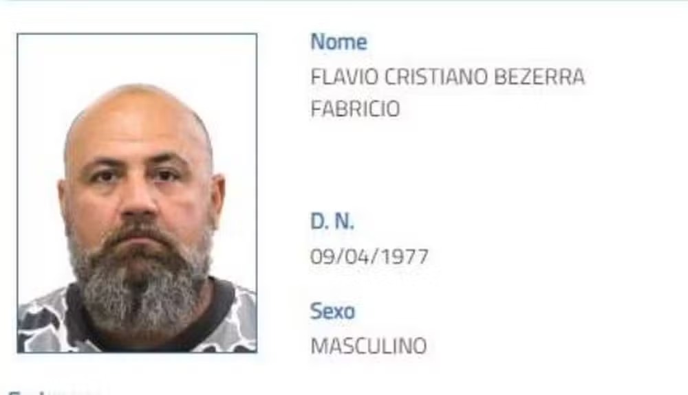 Flavio Cristiano Bezerra Fabricio é investigado — Foto: reprodução